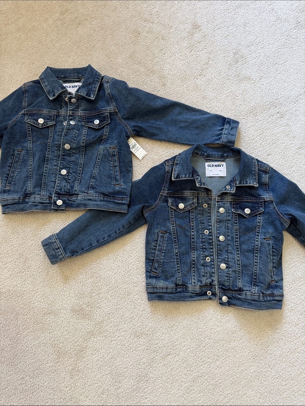 Old Navy Dark Blue Kids Denim Jacket - 2 jackets for sale, 1 Brand new & 1 worn